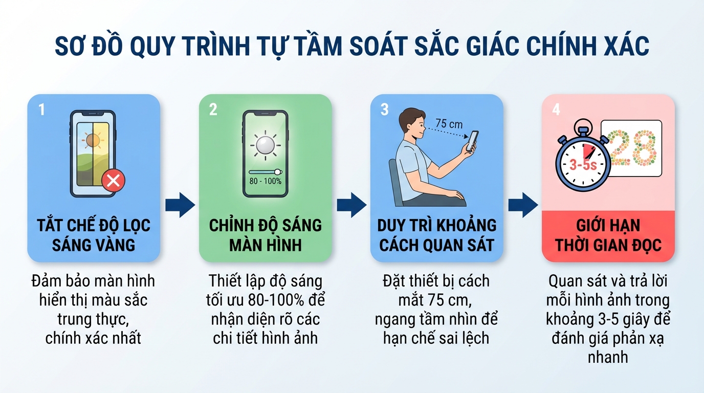 Các thông số chuẩn về độ sáng và khoảng cách giúp thao tác tự tầm soát đạt độ chính xác cao.