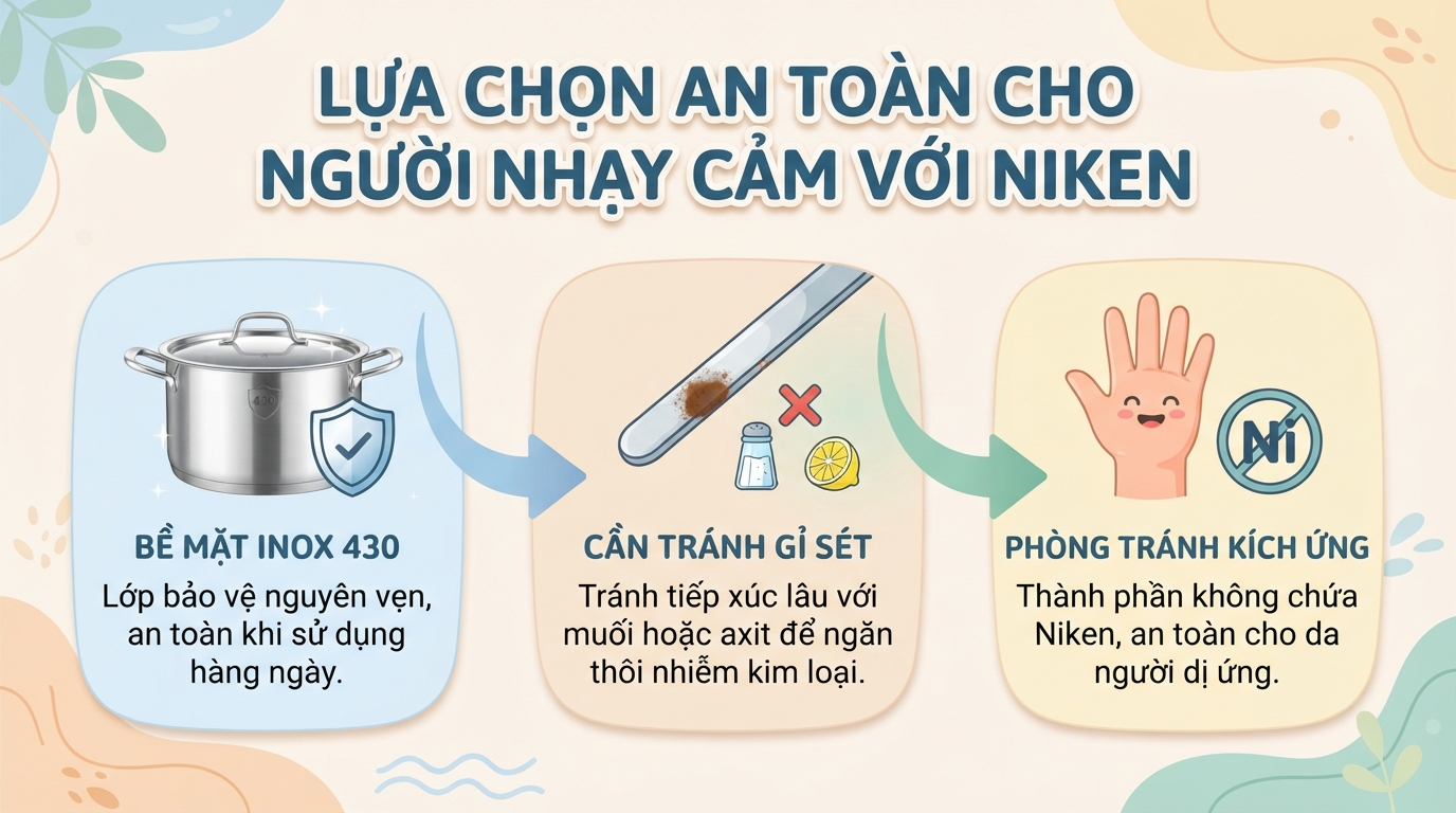 Inox 430 là gì? 5 Điểm khác biệt so sánh inox 430 và 304 nên biết