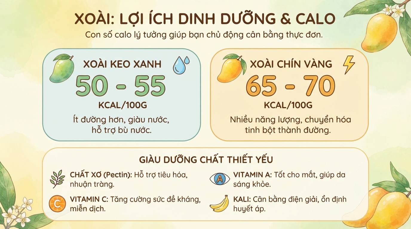Quả xoài keo bao nhiêu calo? Cách ăn xoài keo giúp giảm cân hiệu quả