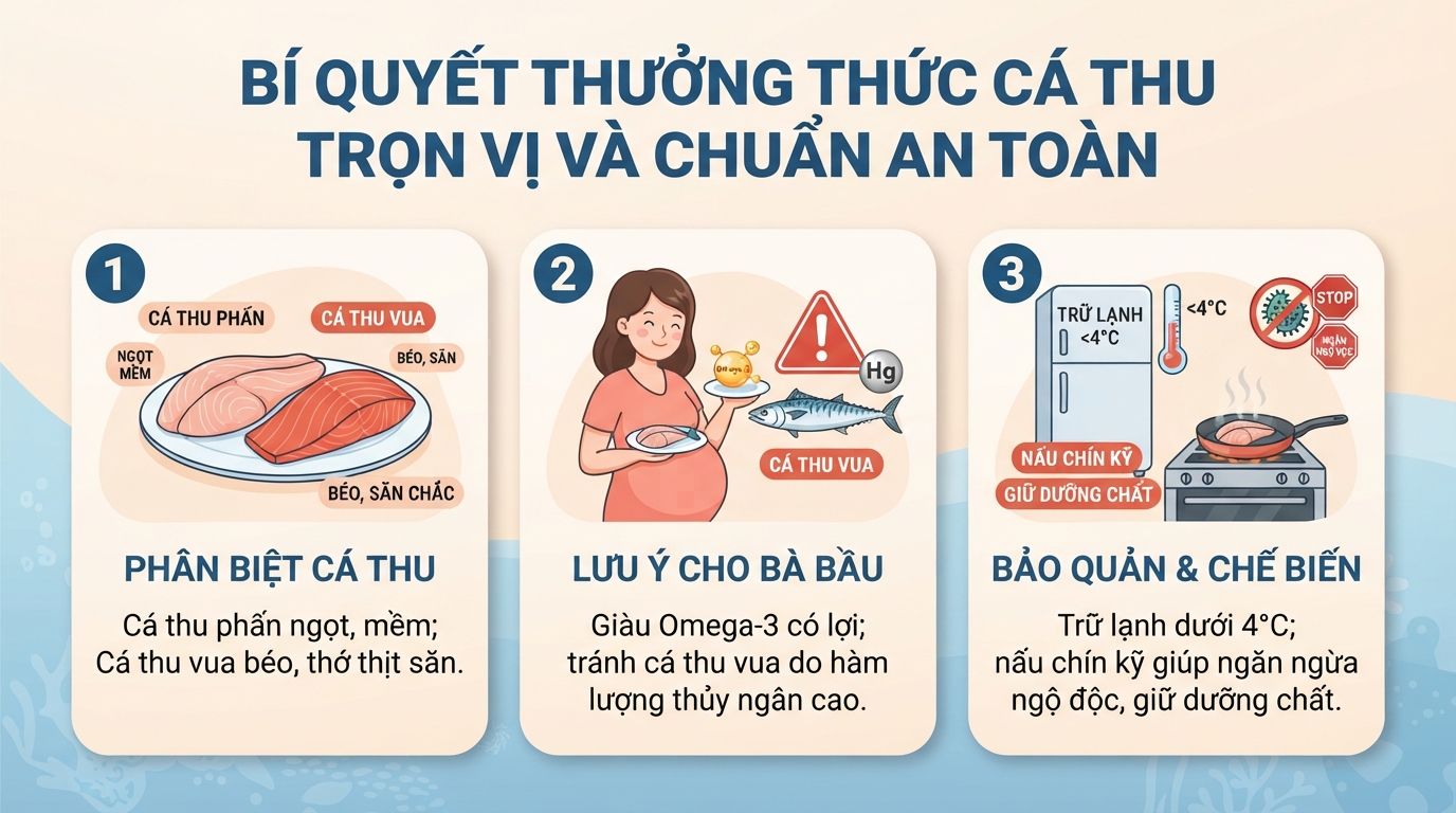 Cá thu loại nào ngon? Cách phân biệt và chọn cá thu tươi ngon
