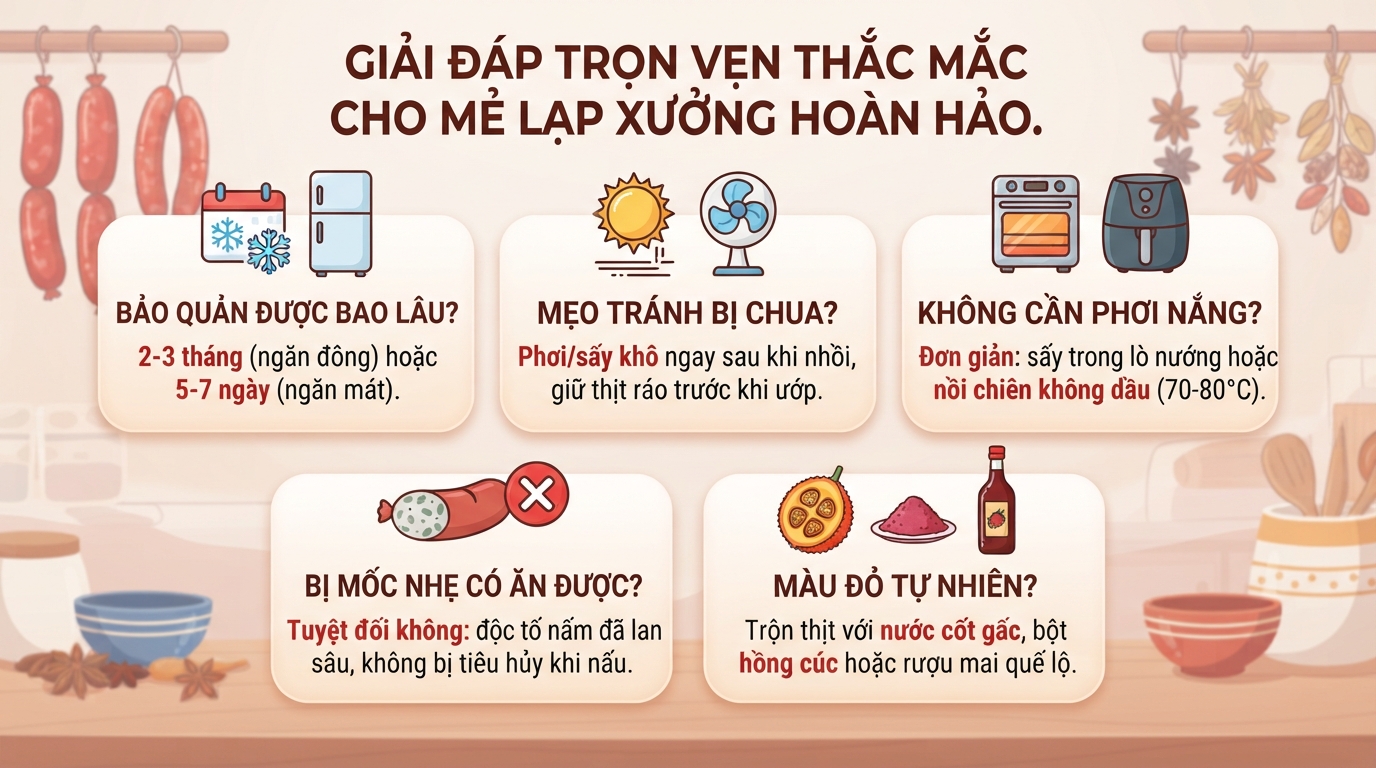 Cách làm lạp xưởng tươi thơm ngon, chuẩn vị và an toàn tại nhà