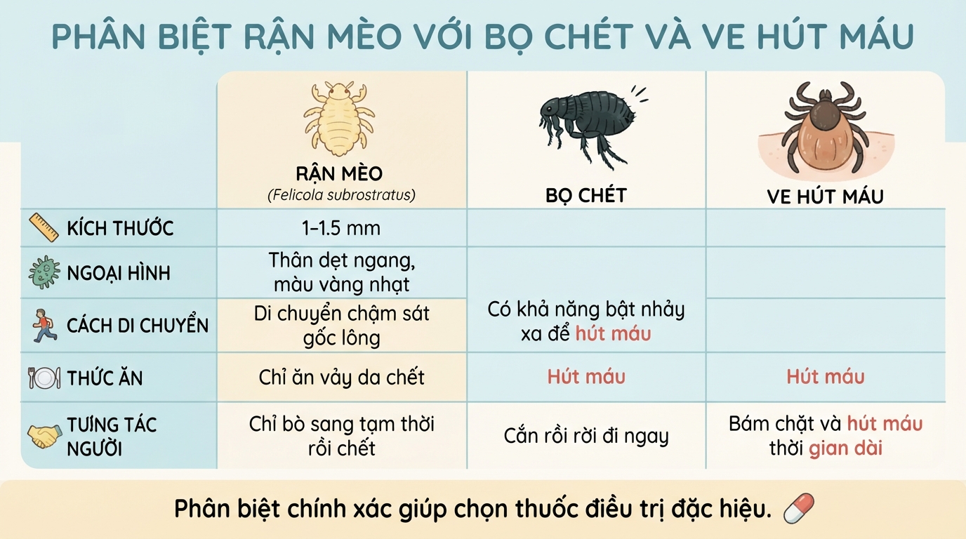 Rận mèo cắn người nguy hiểm không? Dấu hiệu và cách xử lý đúng cách