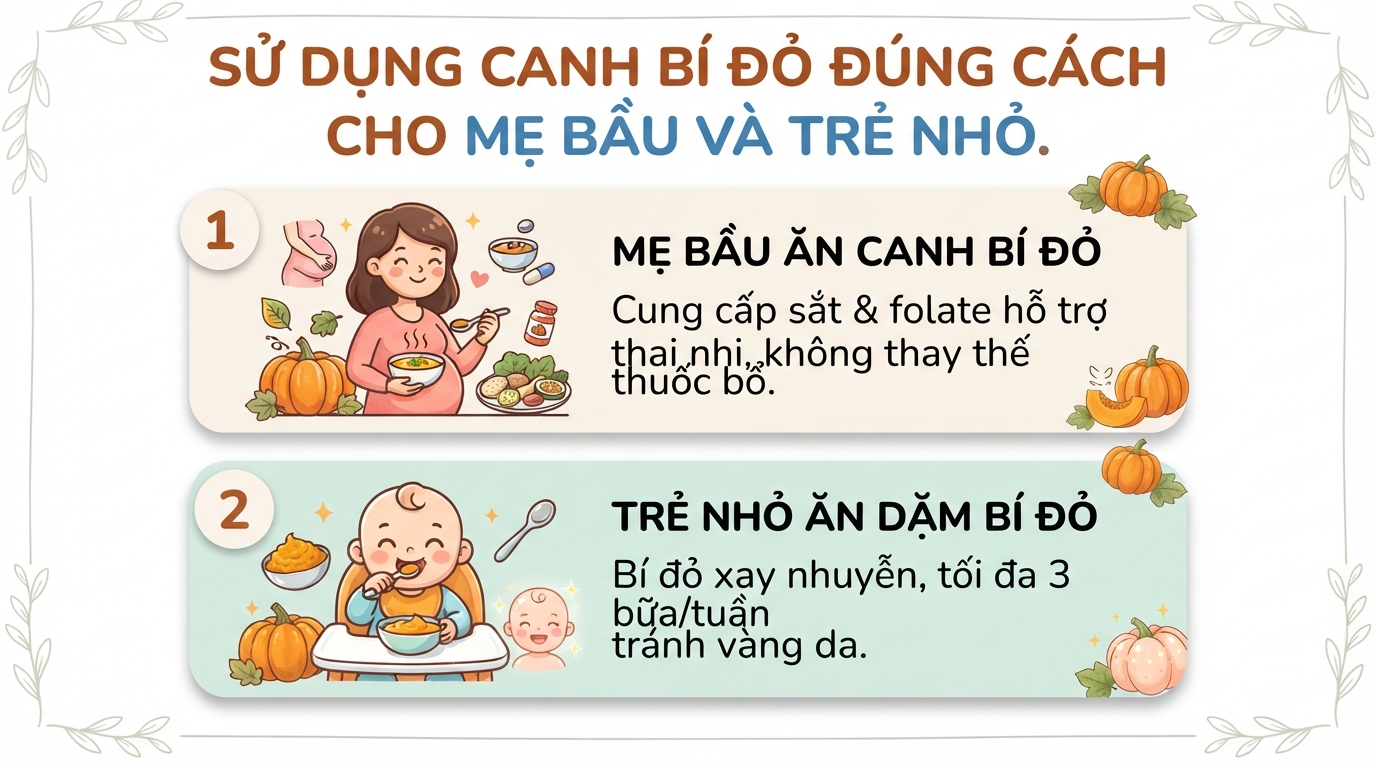 Canh bí đỏ có tác dụng gì? Giá trị dinh dưỡng và cách nấu ngon