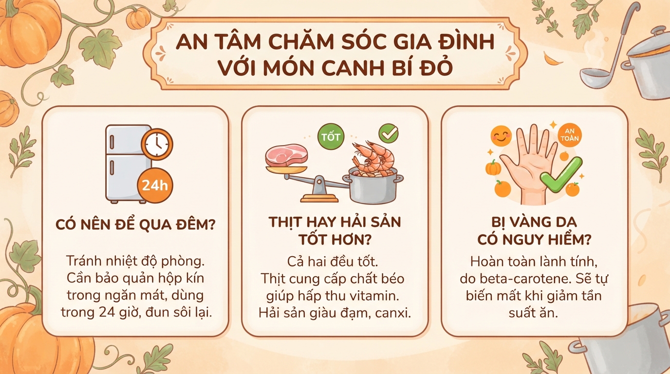 Canh bí đỏ có tác dụng gì? Giá trị dinh dưỡng và cách nấu ngon