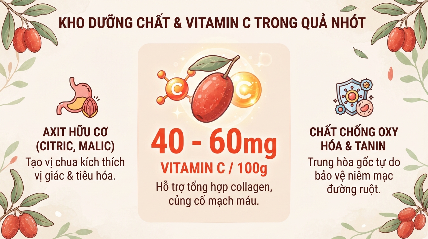 Quả nhót có tác dụng gì? Thành phần dinh dưỡng và cách dùng