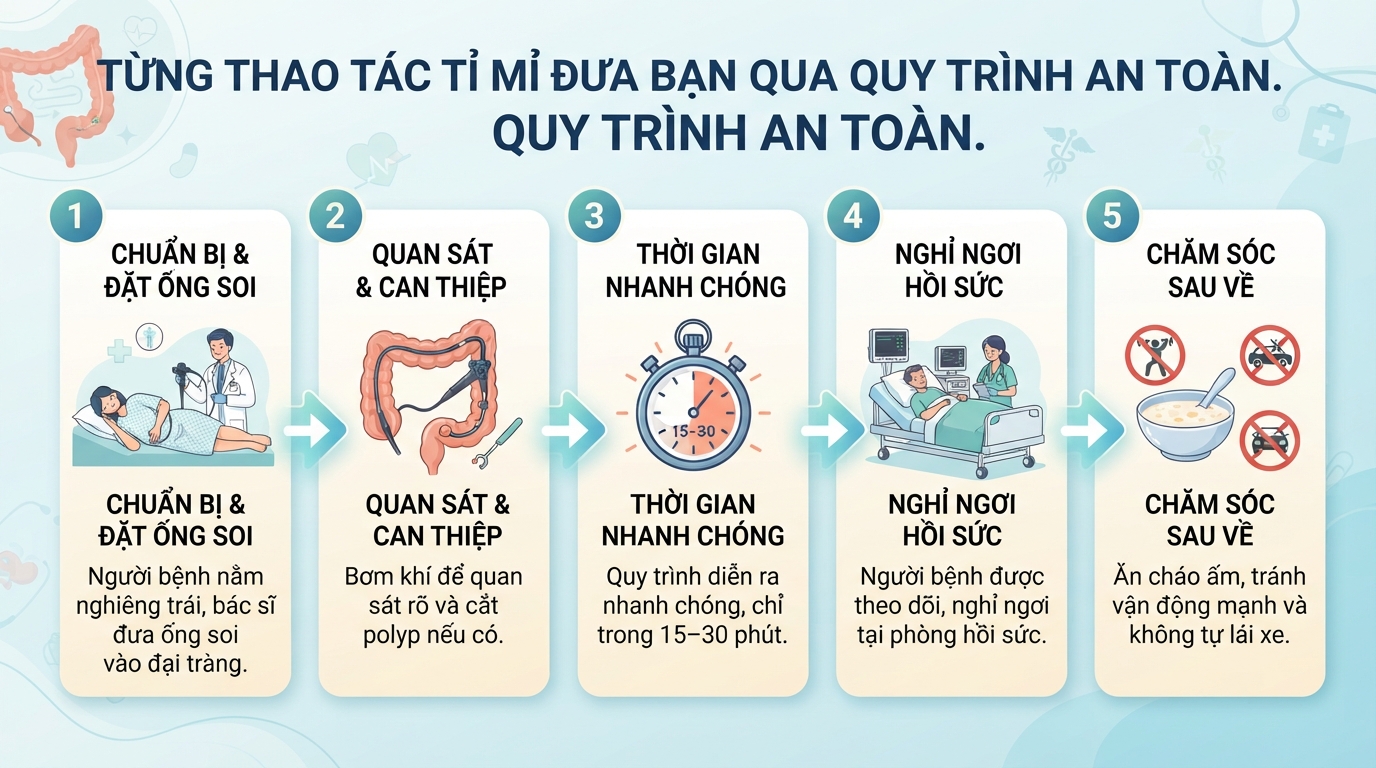 Nội soi đại tràng: Quy trình thực hiện, chuẩn bị và những điều bạn cần biết