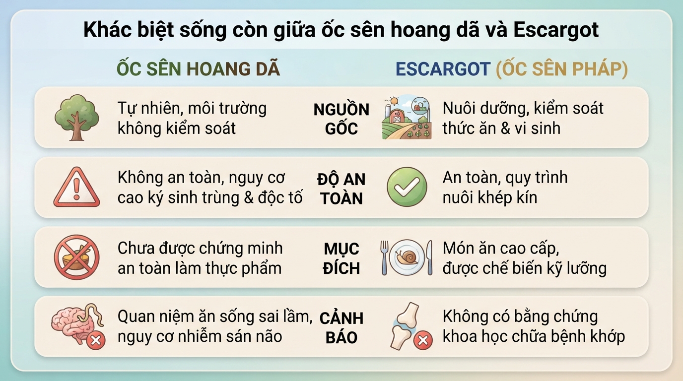 Ốc sên có ăn được không? Những rủi ro sức khỏe bạn cần lưu ý