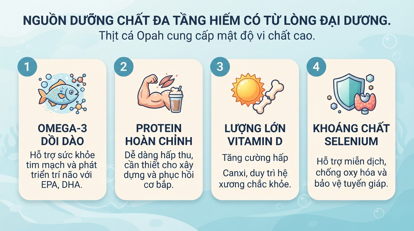 Cá mặt trăng Opah là gì? Giá trị dinh dưỡng, lợi ích và cách chế biến