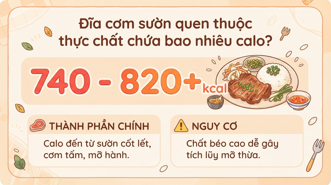 Cơm sườn bao nhiêu calo? Cách ăn lành mạnh giúp kiểm soát cân nặng