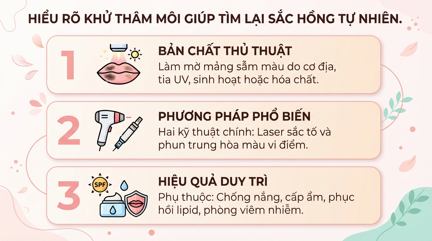 Khử thâm môi là gì? Cơ chế, chi phí và cách chăm sóc an toàn