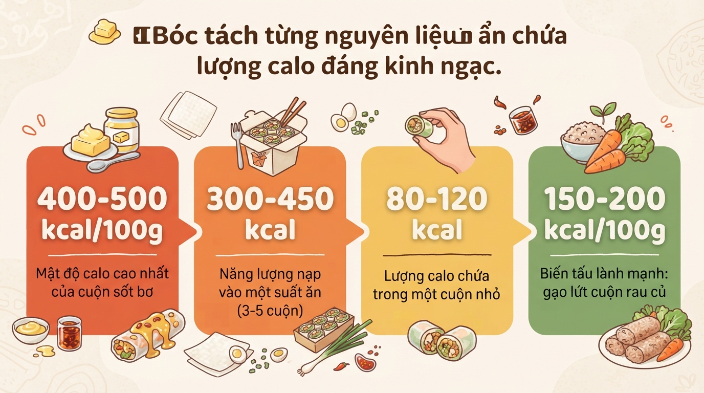 Bánh tráng cuộn bao nhiêu calo? Mẹo ăn bánh tráng cuộn không tăng cân
