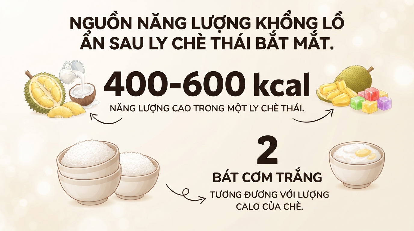 Chè Thái bao nhiêu calo? Cách ăn hợp lý để hạn chế tăng cân