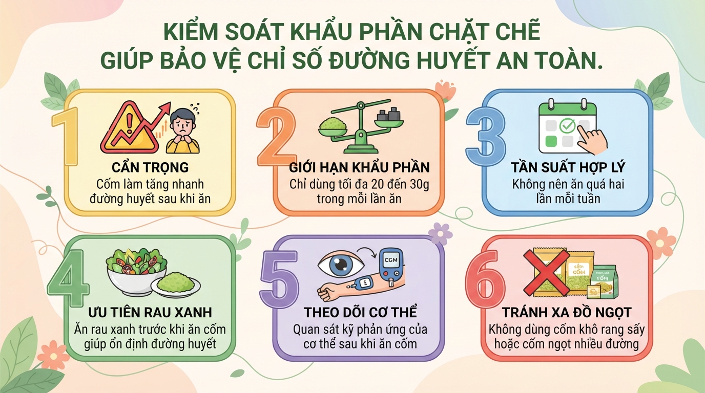 Cốm bao nhiêu calo? Giá trị dinh dưỡng và lưu ý cho người tiểu đường
