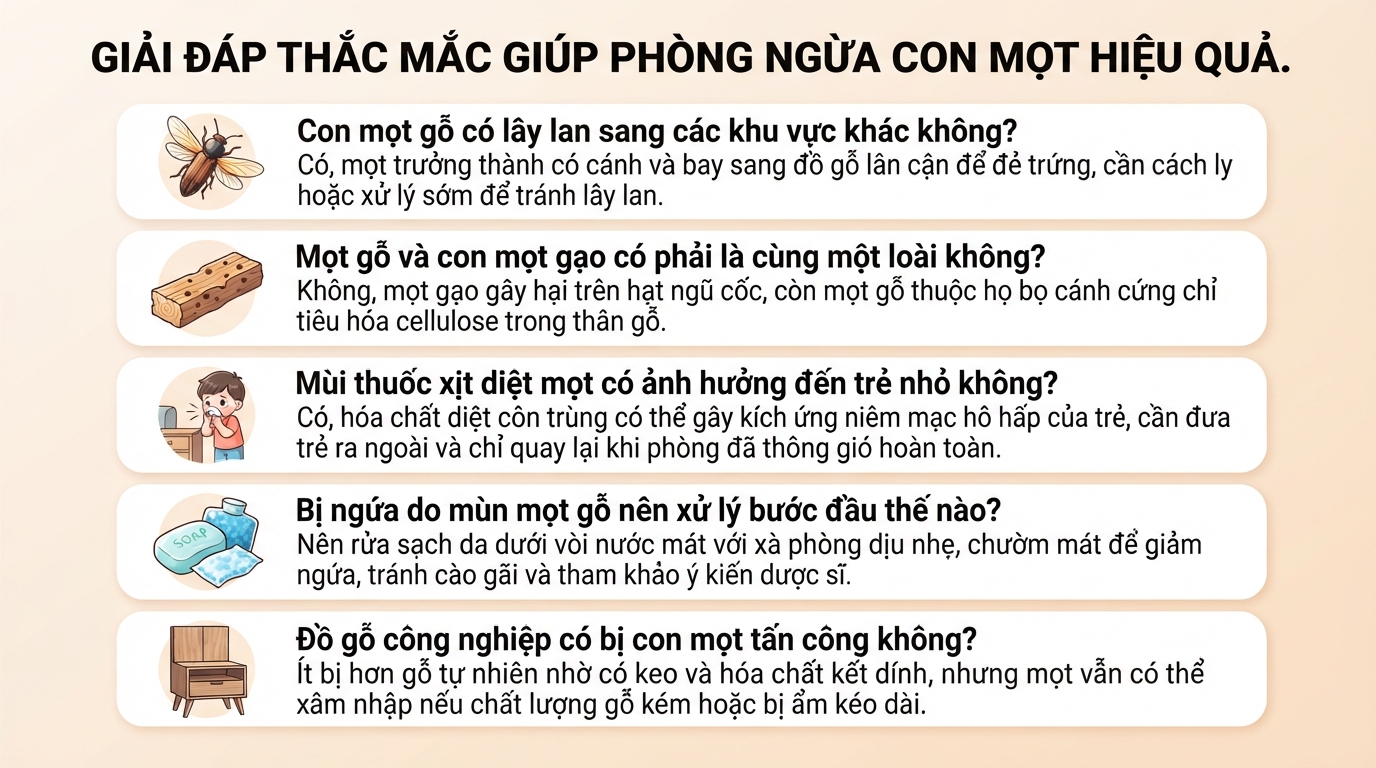 Con mọt gỗ: Dấu hiệu nhận biết, tác hại sức khỏe và cách xử lý hiệu quả