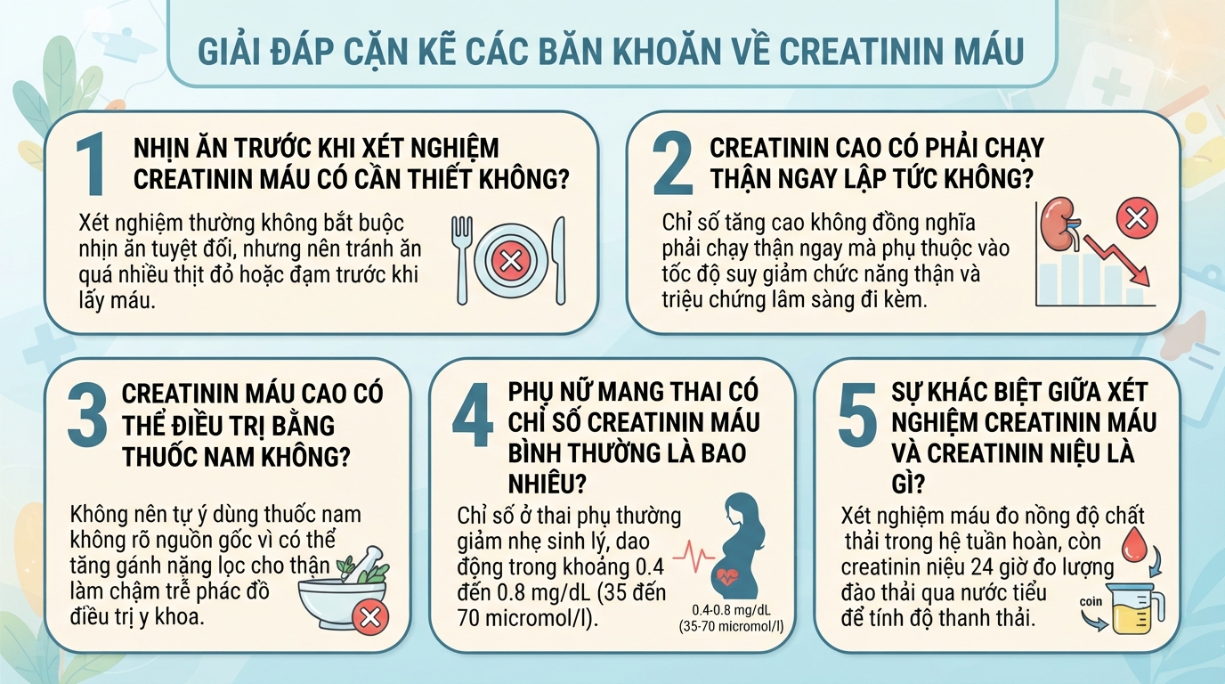 Creatinin máu là gì? Ý nghĩa chỉ số trong đánh giá chức năng thận