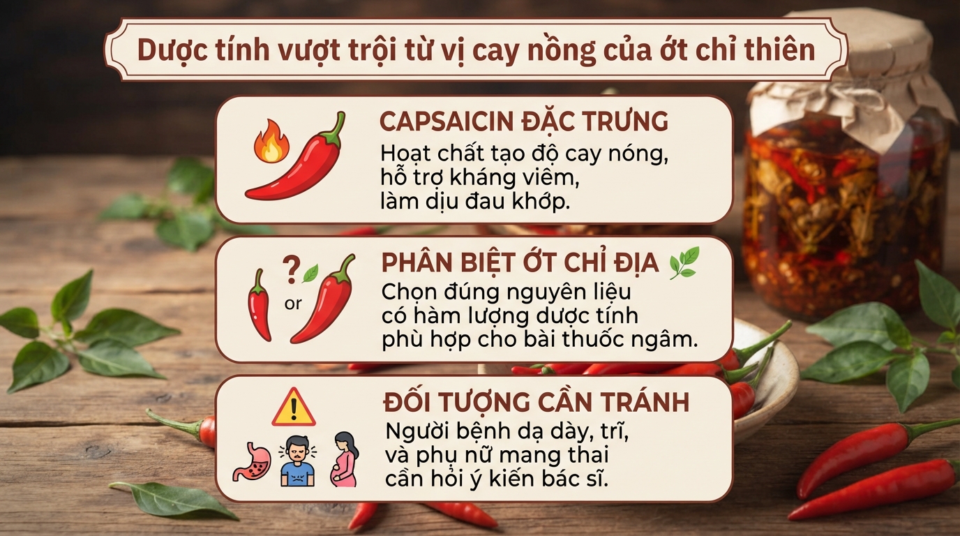 Ớt chỉ thiên: tác dụng cho sức khỏe, cách dùng và lưu ý khi sử dụng