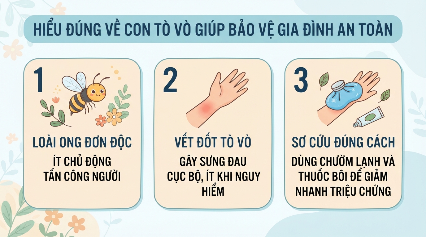 Tò vò có đốt không? Đặc điểm và cách xử lý khi bị đốt