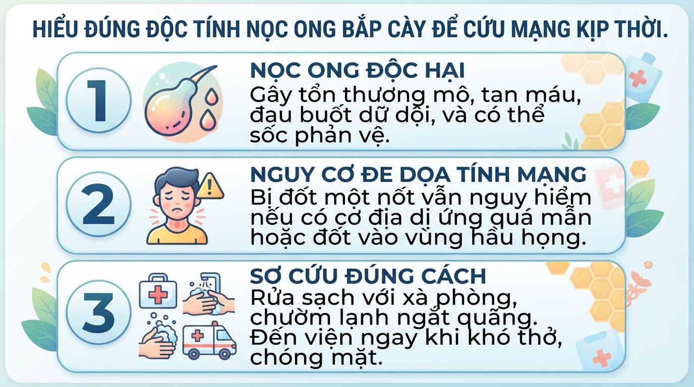 Bị ong bắp cày đốt có độc không? Cách sơ cứu an toàn