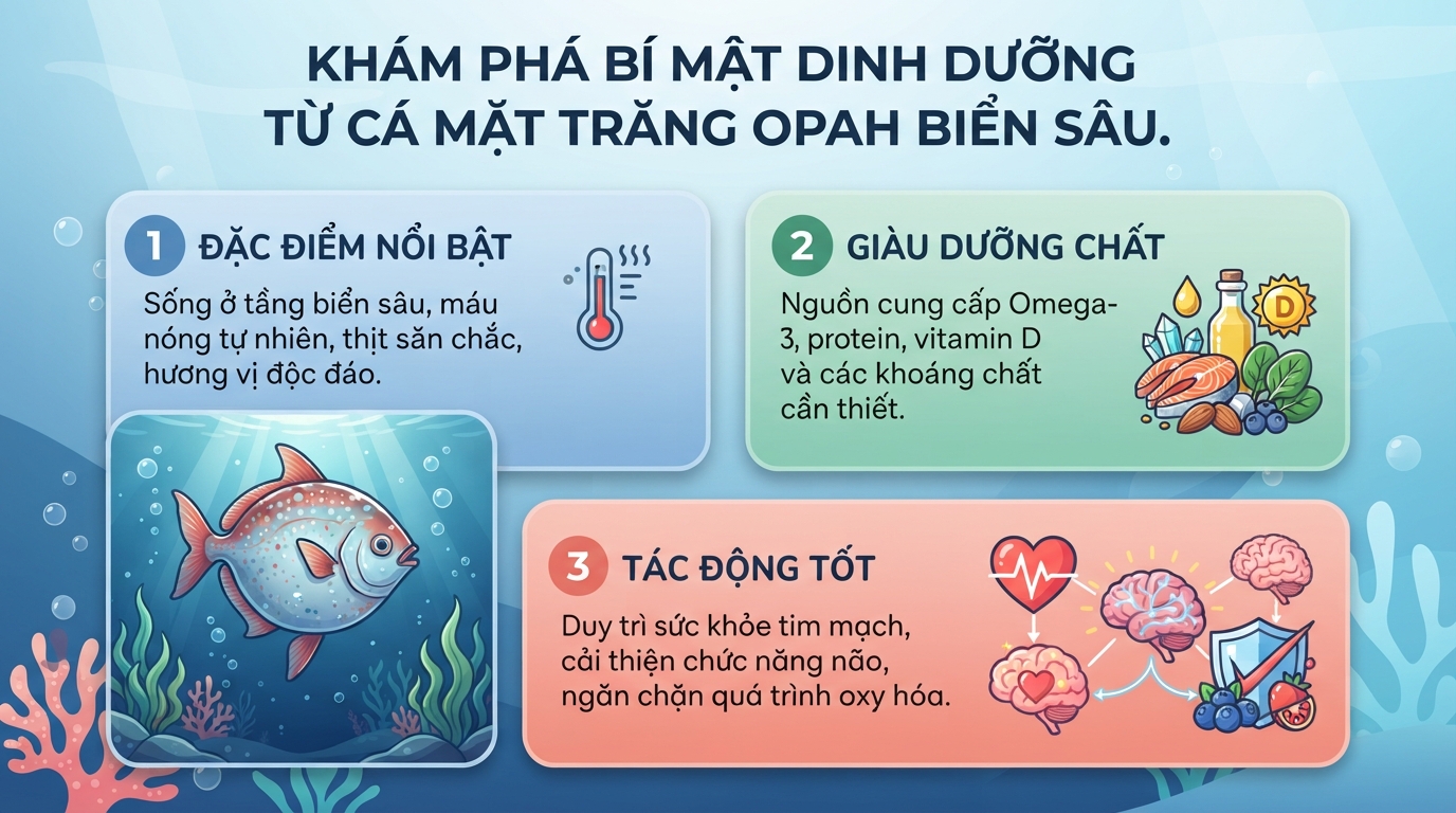 Cá mặt trăng Opah là gì? Giá trị dinh dưỡng, lợi ích và cách chế biến