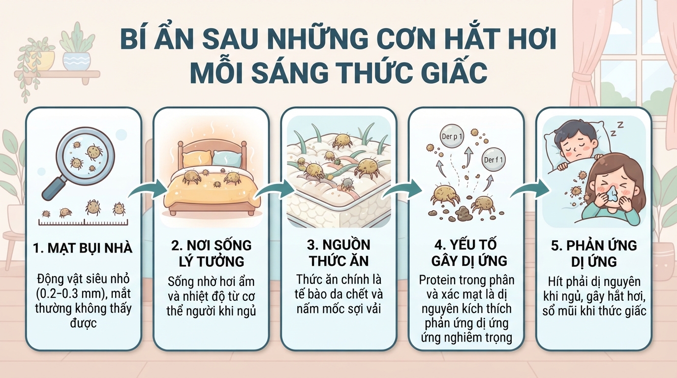 Con mạt là gì? Cách diệt và phòng ngừa dị ứng mạt bụi nhà hiệu quả