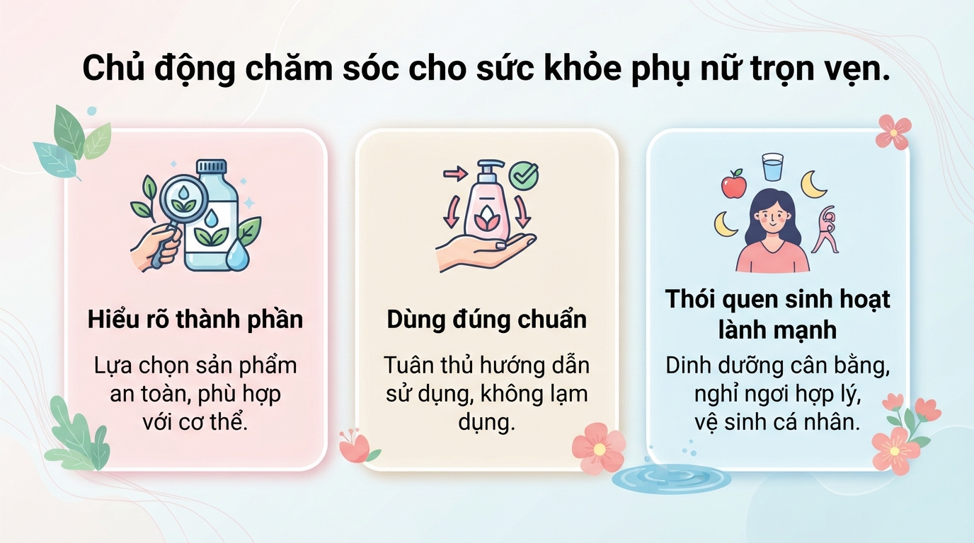 3 loại dung dịch vệ sinh phụ nữ Dạ Hương và cách sử dụng đúng