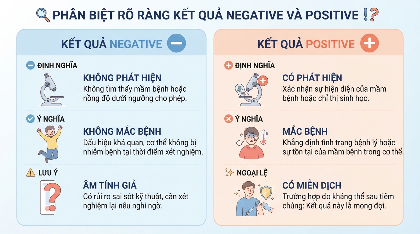 Negative là gì? Ý nghĩa kết quả âm tính trong xét nghiệm y tế