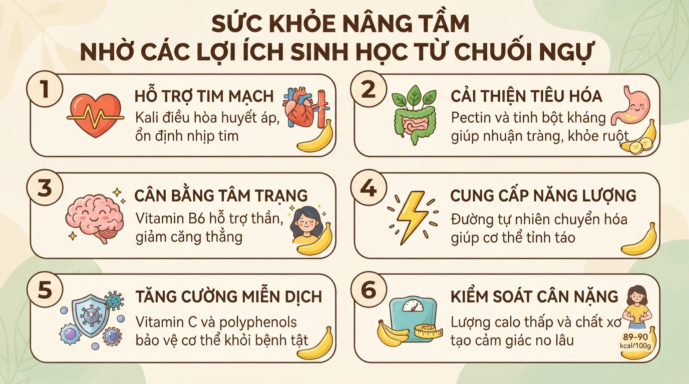Chuối ngự là gì? Giá trị dinh dưỡng và 6 lợi ích đối với sức khỏe