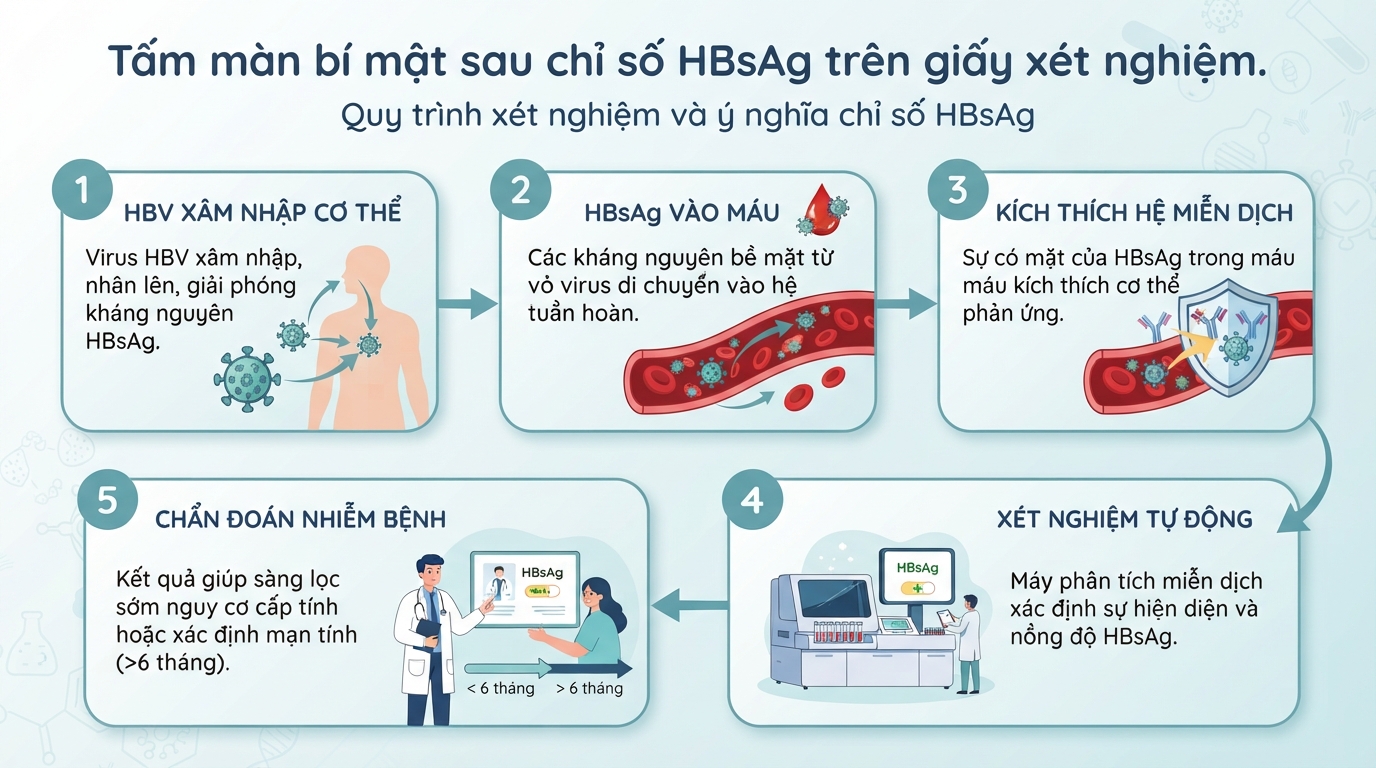 HBsAg là gì? Ý nghĩa xét nghiệm viêm gan B và cách đọc kết quả