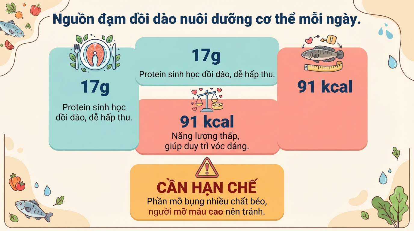 Cá trắm: Giá trị dinh dưỡng, tác dụng và lưu ý an toàn