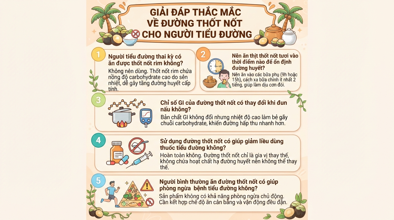 Đường thốt nốt có tốt cho người tiểu đường? Cách dùng an toàn