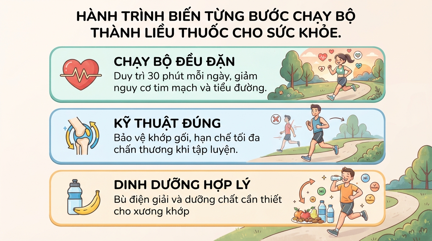 Chạy bộ: 10 lợi ích sức khỏe và hướng dẫn tập đúng cách hiệu quả