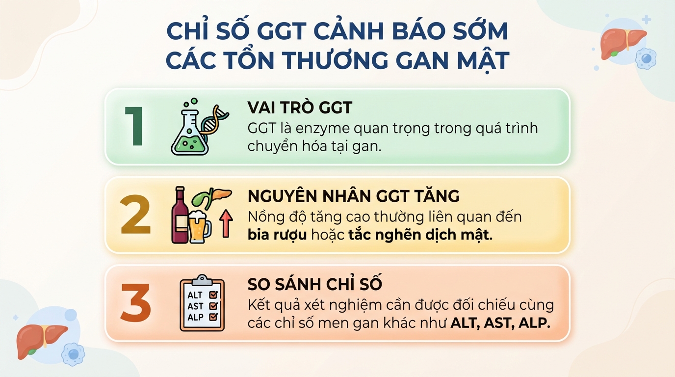 Chỉ số GGT là gì? Ý nghĩa trong đánh giá chức năng gan