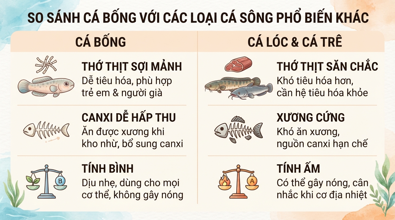 Cá bống có tác dụng gì? Giá trị dinh dưỡng và lưu ý khi ăn
