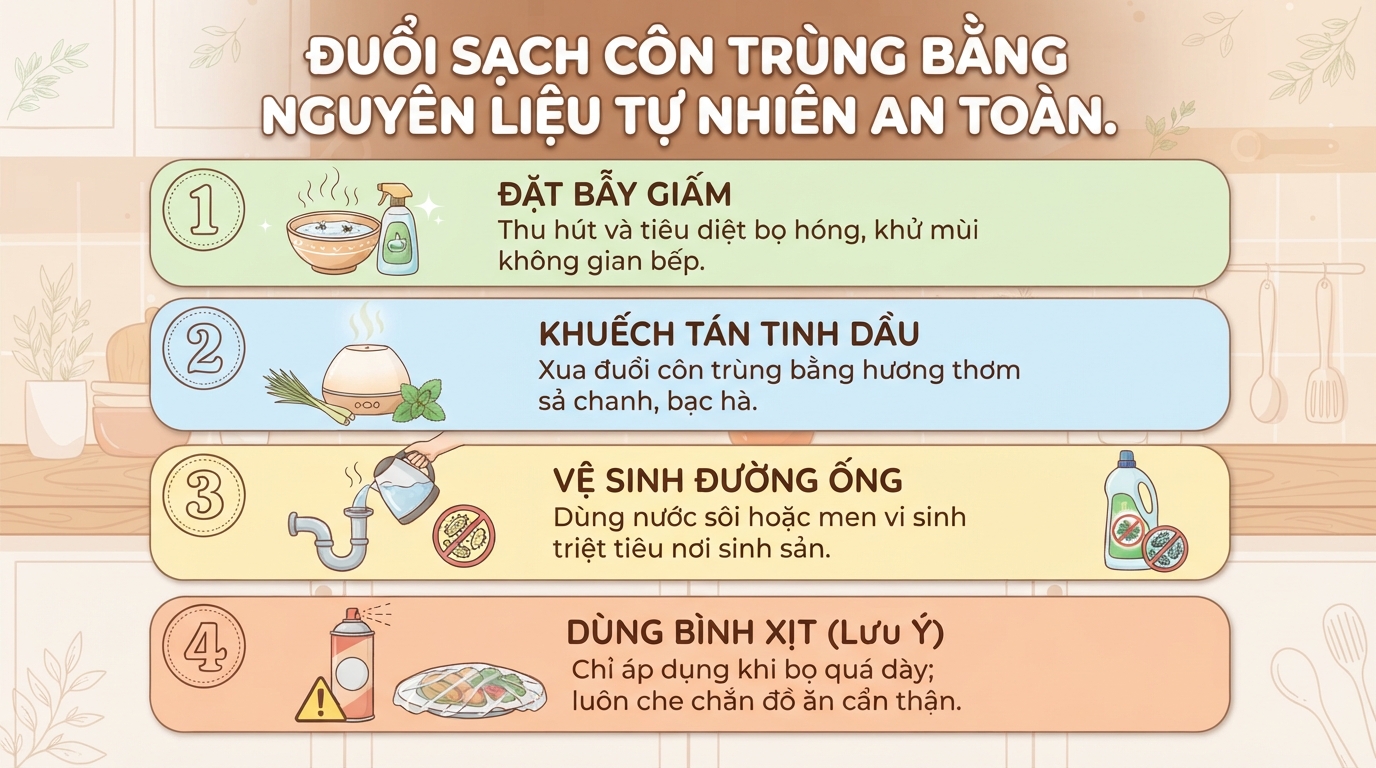 Cách đuổi bồ hóng, diệt bọ hóng hiệu quả để bảo vệ sức khỏe gia đình