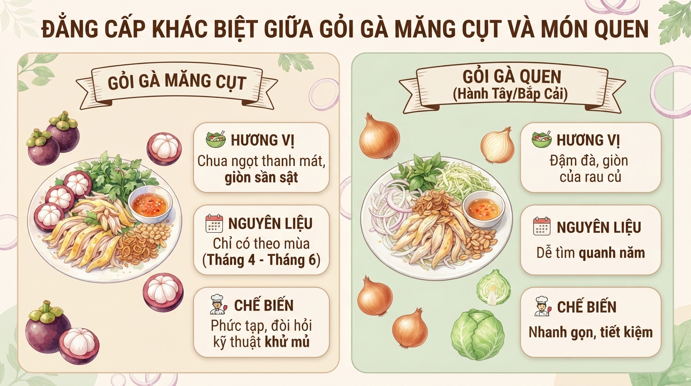 Gỏi gà măng cụt: Cách làm, lợi ích và lưu ý khi ăn