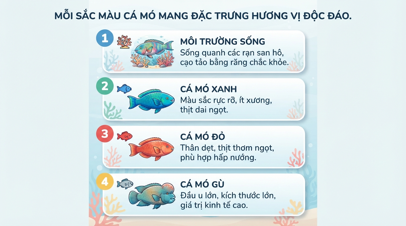 Cá mó (cá vẹt) có tốt không? Giá trị dinh dưỡng và tác dụng sức khỏe