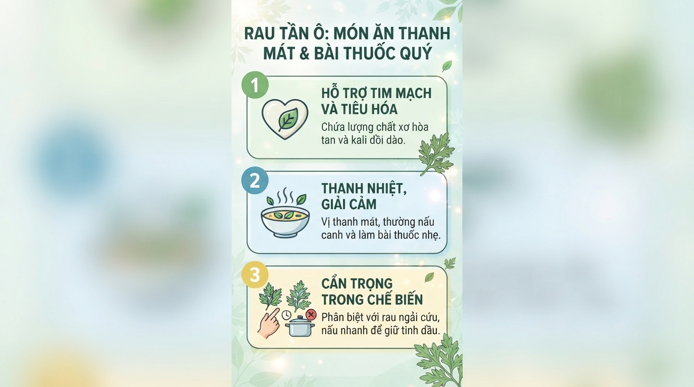 Rau tần ô có tác dụng gì? Cách dùng và phân biệt rau tần ô với ngải cứu