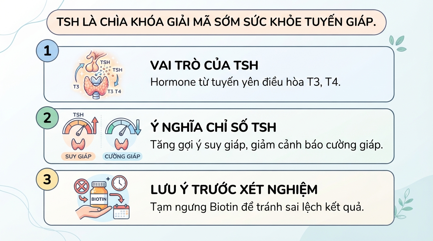 TSH trong xét nghiệm máu là gì? Ý nghĩa chỉ số tuyến giáp
