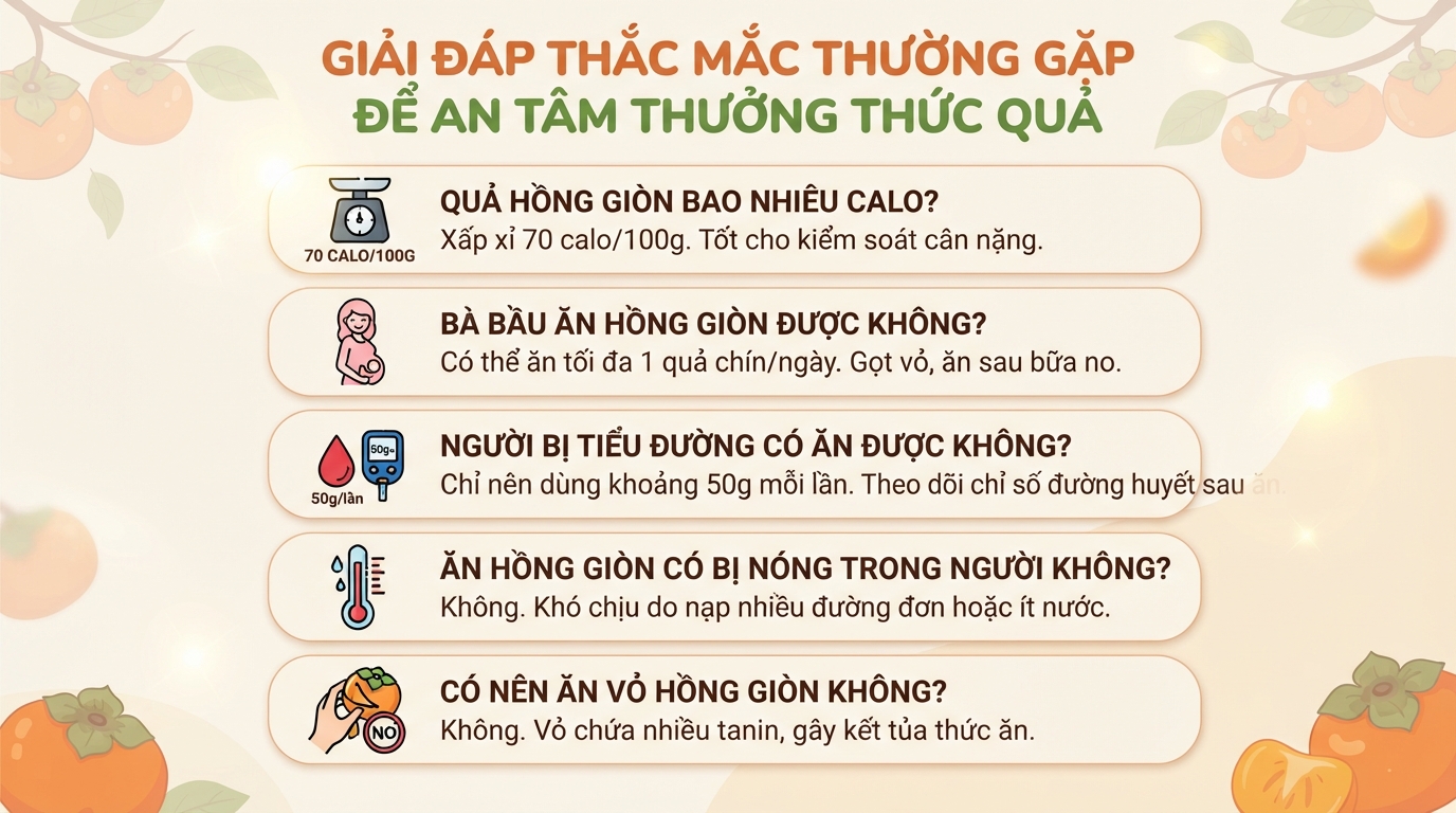 Hồng giòn có tác dụng gì? 6 lợi ích và lưu ý khi dùng