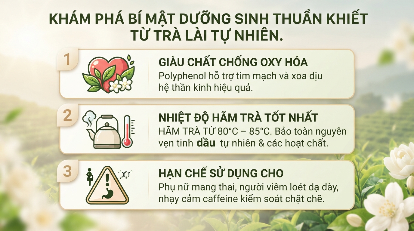 Trà lài có tác dụng gì? Lợi ích sức khỏe và lưu ý khi dùng