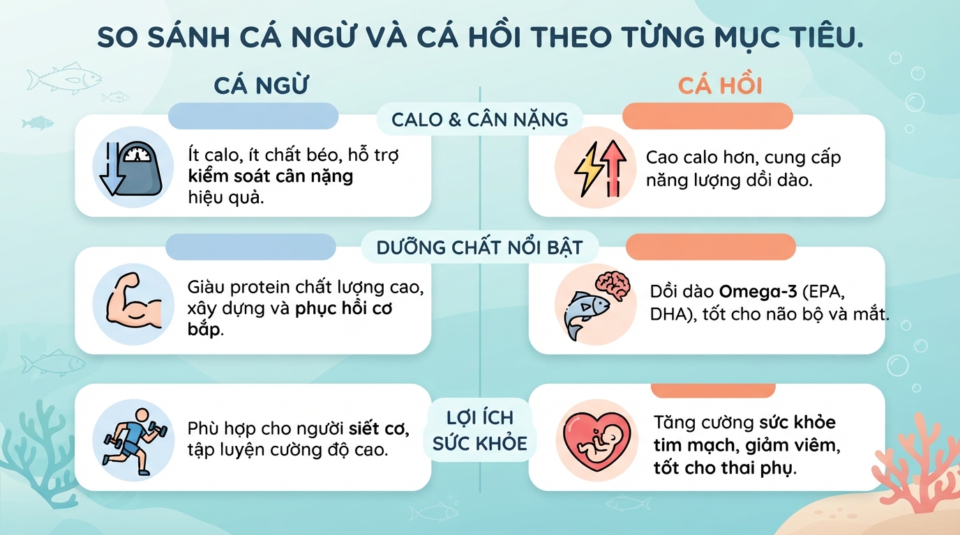 Cá ngừ có tác dụng gì? Dinh dưỡng, calo và lưu ý khi ăn