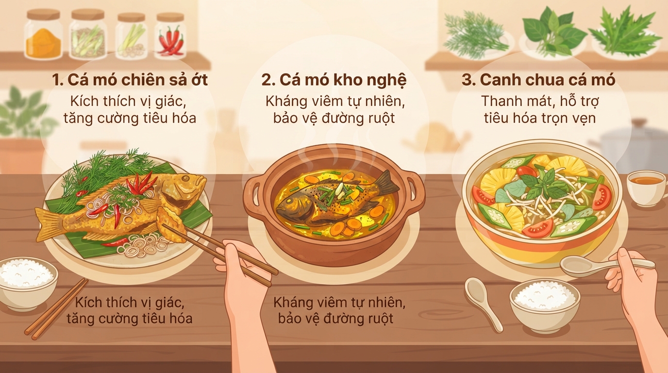Kết hợp gia vị tự nhiên giúp kích thích tiêu hóa và hấp thu dinh dưỡng tốt hơn.
