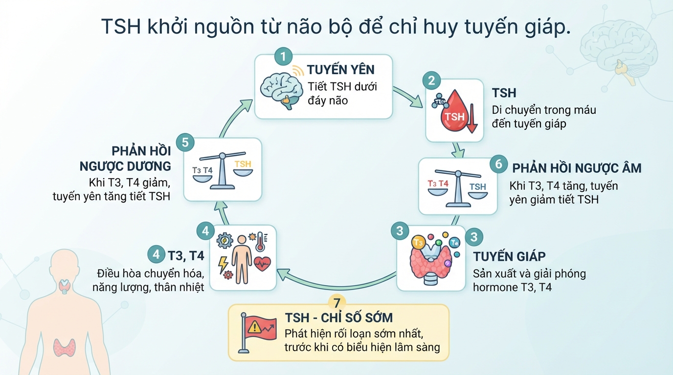 TSH trong xét nghiệm máu là gì? Ý nghĩa chỉ số tuyến giáp