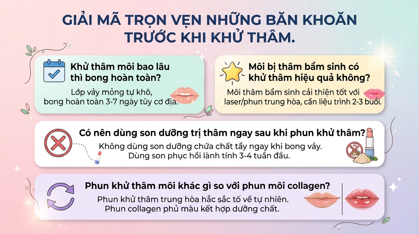 Khử thâm môi là gì? Cơ chế, chi phí và cách chăm sóc an toàn