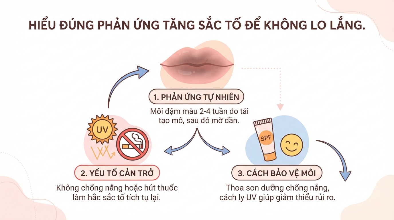 Khử thâm môi là gì? Cơ chế, chi phí và cách chăm sóc an toàn