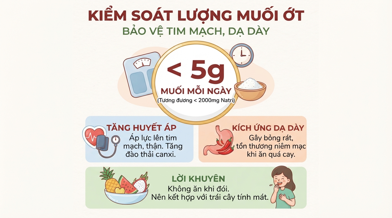 Cách làm muối ớt ngon tại nhà và những lưu ý sức khỏe