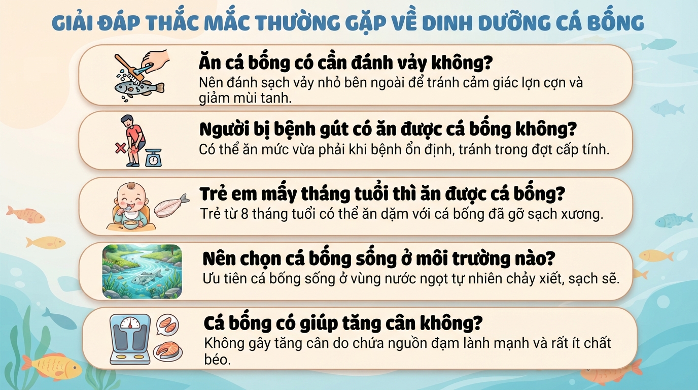 Cá bống có tác dụng gì? Giá trị dinh dưỡng và lưu ý khi ăn