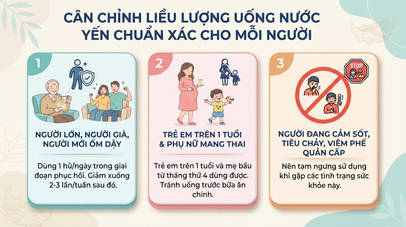 Uống nước yến lúc nào tốt nhất? Thời điểm sử dụng và lưu ý cần biết