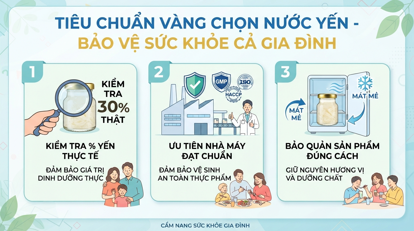 Lựa chọn sản phẩm có chứng nhận chất lượng giúp bảo vệ sức khỏe cả gia đình.