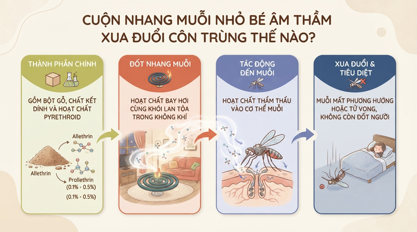 Nhang muỗi có độc không? Tác hại sức khỏe và cách dùng hương muỗi